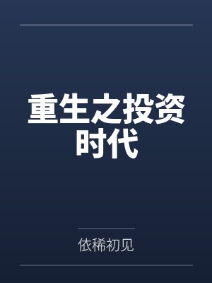 重生之投资时代by依稀初见 重生之投资时代by依稀初见
