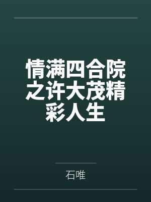 情满四合院之许大茂精彩人生by石唯