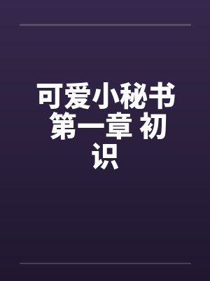 可爱小秘书 第一章 初识 可爱小秘书 第一章 初识