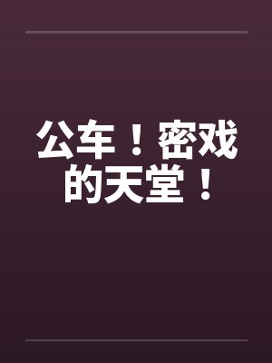 公车!密戏的天堂! 公车!密戏的天堂!