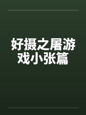 好摄之屠游戏小张篇 好摄之屠游戏小张篇