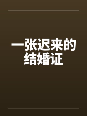 一张迟来的结婚证 一张迟来的结婚证