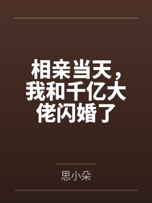 相亲当天,我和千亿大佬闪婚了 相亲当天,我和千亿大佬闪婚了