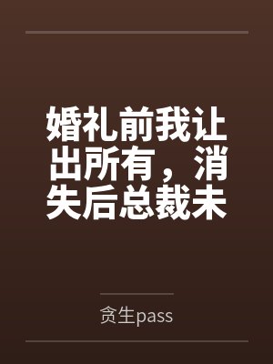 婚礼前我让出所有,消失后总裁未婚夫悔到肝疼 婚礼前我让出所有,消失后总裁未婚夫悔到肝疼