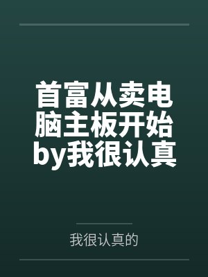 首富从卖电脑主板开始by我很认真的
