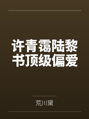 许青霭陆黎书顶级偏爱
