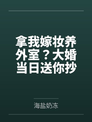 拿我嫁妆养外室？大婚当日送你抄家