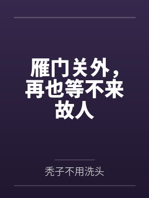 雁门关外,再也等不来故人 雁门关外,再也等不来故人